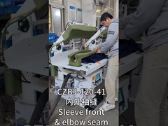 Mecanizado de prensas para mangas de trajes de blazer