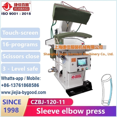 PLC del codo y de Front Dress Press Machine Touch Sreen de la manga del traje