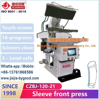 PLC del codo y de Front Dress Press Machine Touch Sreen de la manga del traje